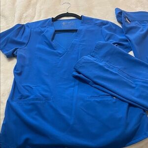 Figs Women's Scrub Set in Royal Blue